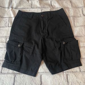 Black cargo shorts
